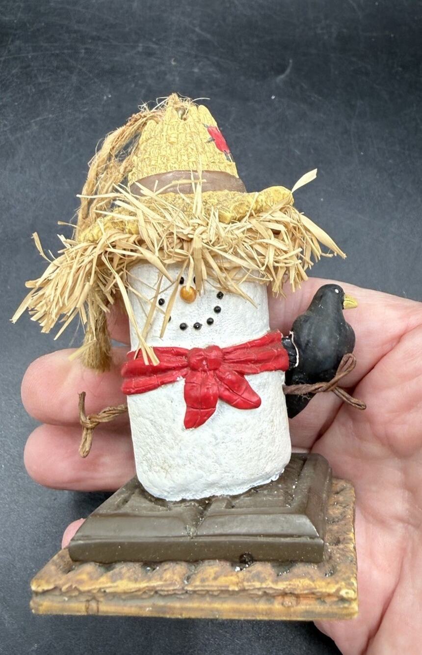 The Original S'mores Midwest Fall Scarecrow Snowman Christmas Holiday Ornament